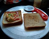 A picture of step 3 of Veg Mayo toast.