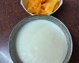 A picture of step 1 of Mango chia seeds sweet Lassi.