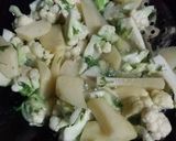 A picture of step 1 of Aloo gobhi masala curry.