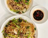 Hình bước làm 4 của món Mì xào bò