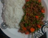 A picture of step 5 of Green peas minced stew.