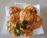 A picture of step 4 of Indonesia vegetables pancakes.