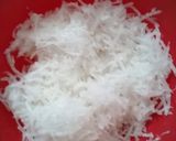 A picture of step 1 of Mooli ka Halwa.