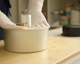 A picture of step 15 of Cocoa Marble Chiffon Cake.