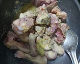A picture of step 1 of Casar almonds chicken Korma.