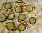 A picture of step 3 of Feta, smoked salmon and courgette pie.