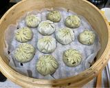 A picture of step 3 of Jade Soup Dumplings (Green Xiao Long Bao).