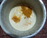 A picture of step 1 of Khandvi.