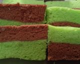 Foto langkah ke 5 dari resep Brownies Kukus Coklat Pandan.