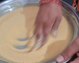 A picture of step 1 of Fulori Kadhi (UP style Pakoda Kadhi).