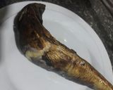 A picture of step 6 of Porriage beans with ripe plantain and titus fish.
