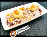 A picture of step 6 of Radicchio and Scallop Risotto.