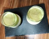 A picture of step 8 of Green & white panna cotta.