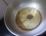 A picture of step 1 of Kathiyawadi style Dill leaves curry (suva bhaji nu shaak).