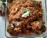 A picture of step 5 of Bharla vanga(bharva baingan, stuffed bringal).