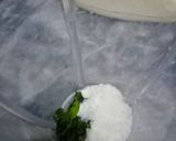 A picture of step 1 of Mint lassi 🌿🌿.