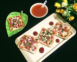 A picture of step 6 of Vegetable Cheese Toast.
