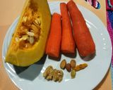 Foto del paso 1 de la receta: Sopa de zapallo y zanahorias