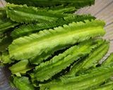Hình bước làm 1 của món Đậu rồng(đậu khế) xào tôm nõn