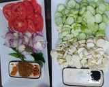 A picture of step 1 of Arvi and Turai sabzi.