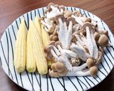 鮮菇肉片佐香蔥油醋醬的食譜步驟2照片