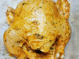 دجاجة مبخرة و محمرة و محشية شعرية 🍗👌