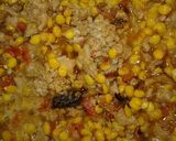A picture of step 1 of Daal chana with qeema.