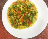 A picture of step 5 of Papad chaat पापड़ चाट.