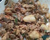 A picture of step 3 of Kerala Beef potato roast.