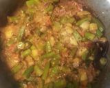 A picture of step 4 of Achari Bhindi.