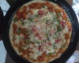 A picture of step 6 of Chicken Tikka pizza.
