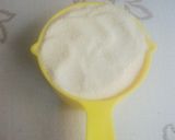 A picture of step 1 of Red Velvet Rava Dhokla.