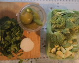 Foto del paso 3 de la receta: Pierna de cerdo en salsa verde con calabaza, brócoli y espinaca