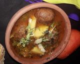 A picture of step 8 of Kaddu kay koftay.