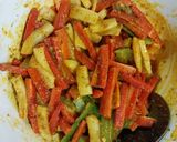 A picture of step 4 of Instant Gajar mooli pickle.