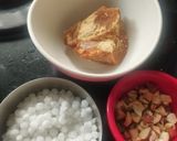A picture of step 1 of Fasting special sabudana kheer with dryfruits and jaggery.