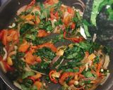 A picture of step 4 of Vegetable omelette and boiled yam.