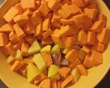Tepsiben sült zöldségek🍠🥕🥔🧅🧀 recept fázis 1 fotója