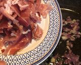 Foto del passaggio 2 della ricetta Fettuccine zucca, speck e scamorza