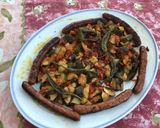 Une image de l'étape 10 de Merguez et légumes à l'orientale au citron confit et piments verts.