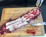 Foto del paso 1 de la receta: Entraña rellena a la parrilla 🥩🥓