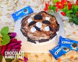 A picture of step 9 of Oreo Chocolate marble cake.