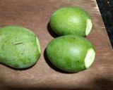 A picture of step 1 of Instant Raw Mango pickles.