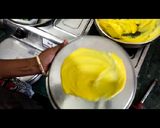 A picture of step 4 of Khandvi.