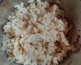 A picture of step 1 of Chawal ka fara (famous chhattisgadhi dish).