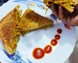 A picture of step 4 of Atta Noodle cheesey sandwich 🥘🥘.