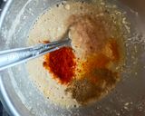 A picture of step 2 of Oats methi chila.