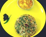 A picture of step 5 of Curry leaves and Moong dal parathas.