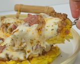 Foto langkah ke 5 dari resep Potato Bolognese Pizza 🍕.