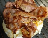A picture of step 6 of Egg 'n' Bacon Brekkie Burger.